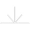 Ekena Millwork Saratoga Architectural Grade PVC Gable Bracket, 108"W x 63"H x 4"D x 4"F, 14/12 Pitch GBP108X63X0404SAR00 - alternate 2